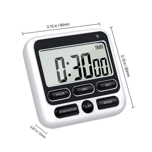 Timer da cucina con schermo digitale ampio Display Timer digitale cottura quadrata conto alla rovescia sveglia orologio cronometro per dormire - Product Image 5