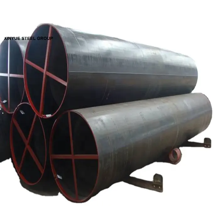 Revêtement noir à faible teneur en carbone LSAW tuyau en acier de grand diamètre