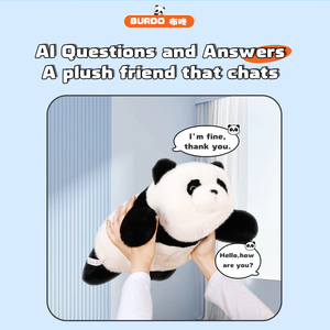 AI Panda interaktif oyuncak peluş kumaş ayı PP pamuk dolum ile yıkanmış teknikleri ağırlıklı özelliği çocuklar için kutu ambalaj - Product Image 4