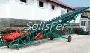 Cinta transportadora móvil de goma de velocidad ajustable de alta calidad para descarga de carga de camiones para plantas de fabricación - Product Image 4