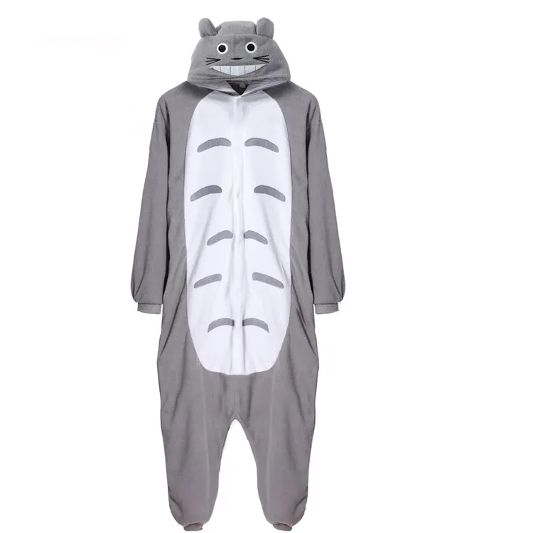 Kigurumi-Pijama de una pieza con dibujos animados de Totoro para hombre y mujer, traje de una pieza, para adultos, de lana