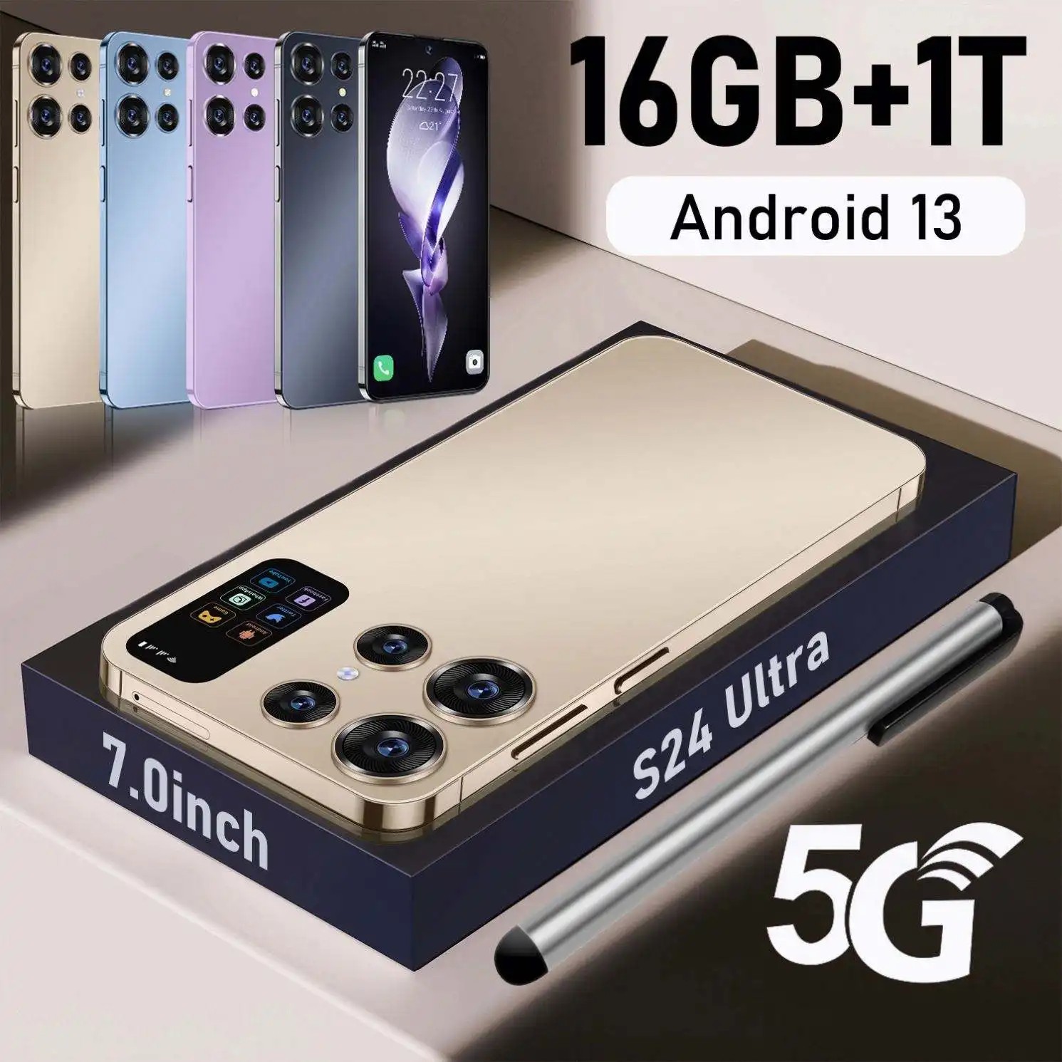 2024ホット販売ランドS24ミニ携帯電話16GB512GB防水スマートホワイトカメラフォーカスラジオ自動GPSスマートフォン