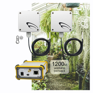 Granja inteligente 1200m 2 juegos sistema de monitoreo remoto inalámbrico industrial sensor de temperatura registrador de datos de entrada analógica