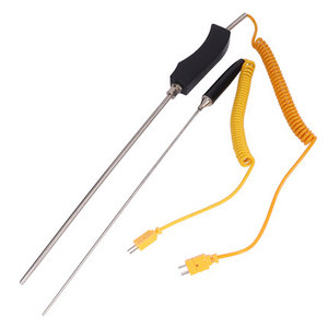 Armored <strong>Small</strong> Handle <strong>K</strong>-type Handheld Armored Thermocouple WRNK-184 Temperature Sensor Probe - Product Image 1