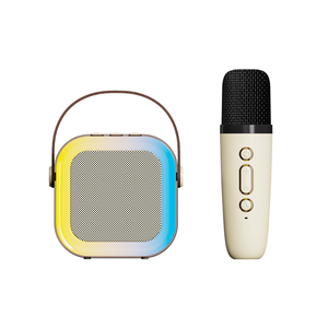 Mini Karaoke Player Sound Box Hifi Loud Microphone Small RGB Led Light Bluetooth Speaker Wireless with Mike Portable Home - Product Image 3