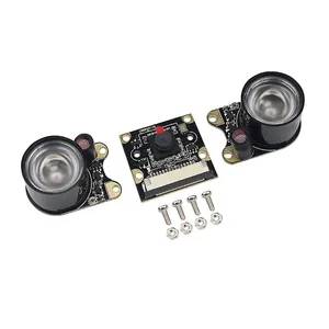 Módulo de cámara Raspberry Pi 3B 1080p 5MP Cámara de visión nocturna + 2 piezas Sensor IR Luz LED 3/2 Modelo B