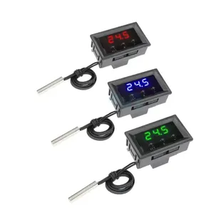 Termostato Digital DC 12V W1209, placa de Control de temperatura, rojo, azul, verde, LED, impermeable, Sensor NTC, módulo controlador de termómetro - Product Image 1