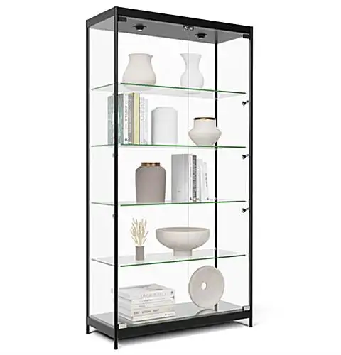 Keway Vitrine de vidro temperado para vitrine de perfume com porta deslizante com fechadura personalizada