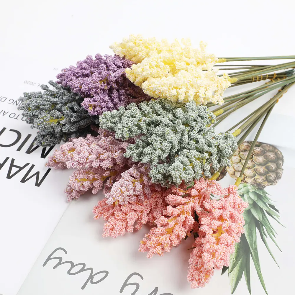 造花フォーム小麦耳家の装飾結婚式の写真ガーデンリード装飾フォーム小麦耳