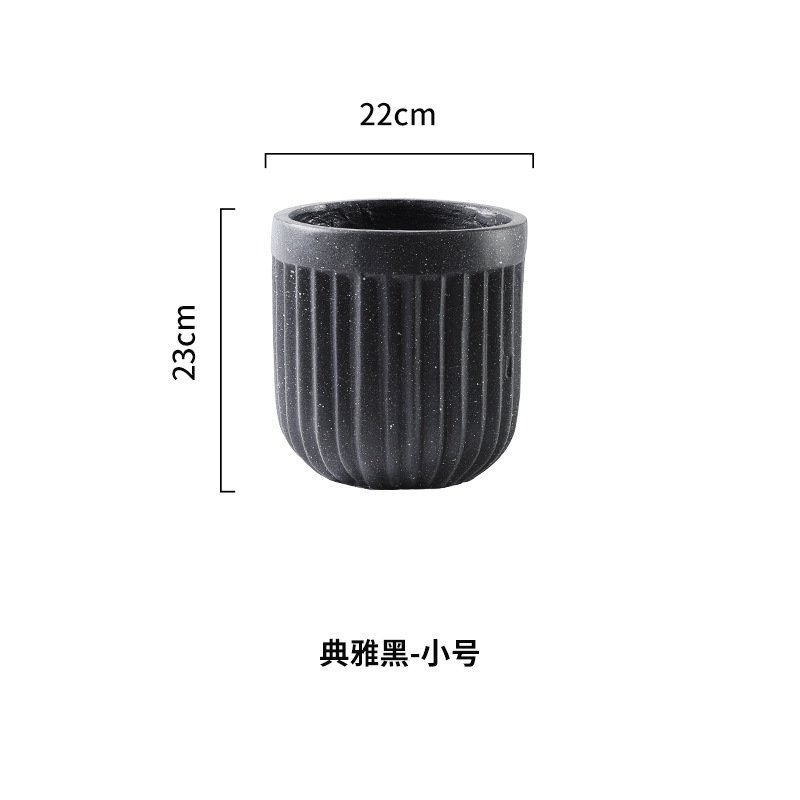 Verticale elegante nero piccolo 22 cm - senza vassoio