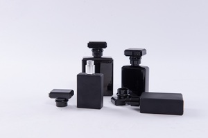 Vuông 100ml30ml 50 ml nước hoa chai thủy tinh <span class=keywords><strong>Atomizer</strong></span> rỗng du lịch phun nước hoa chai thủy tinh Matte đen chai thủy tinh của nước hoa - Product Image 4