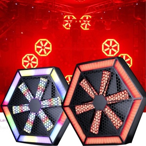 DJ שלב אפקט תאורת טחנת רוח מאוורר מסתובב RGB <span class=keywords><strong>Led</strong></span> דיסקו אור רקע