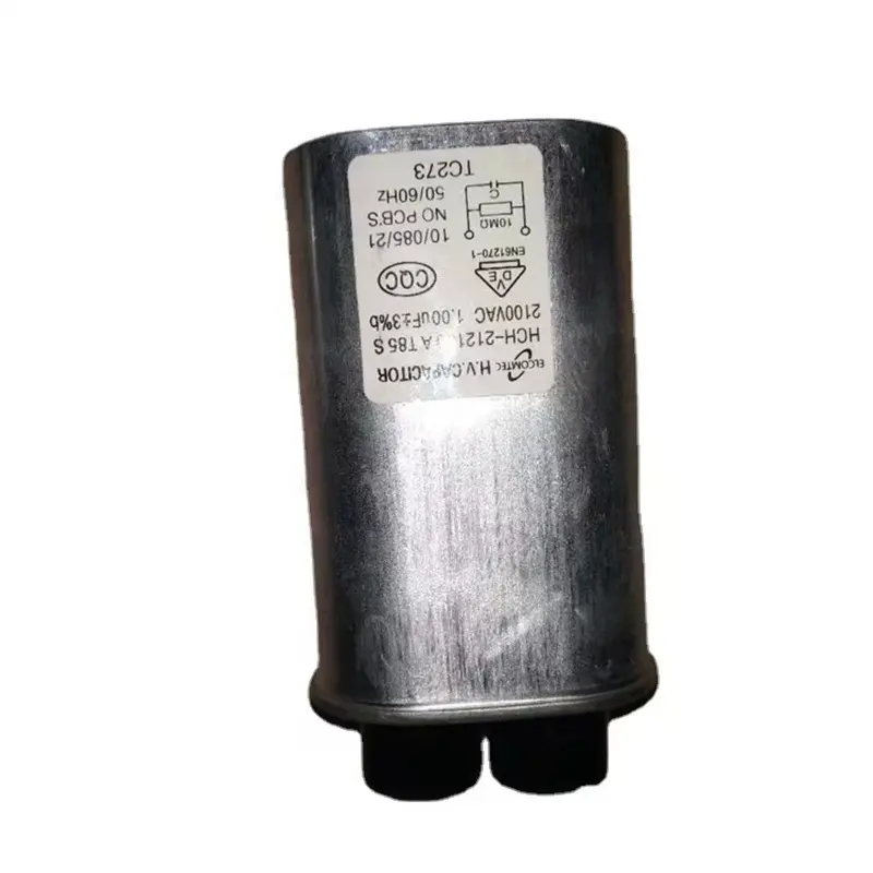 Condensador de alta tensão do forno microondas PVC oval do preto de alumínio personalizado Capacitor super 16v ROHS Uso geral 2.7V 10V