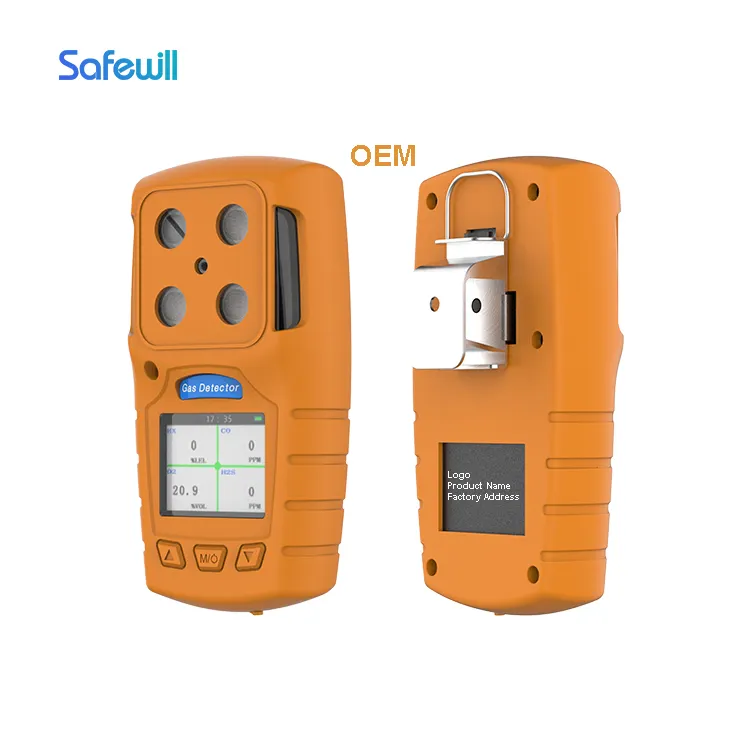 Safewill Supply OEM Portable Multi Gas Monitor Hydrogen Cyanide EX CO H2S O2 Handheld Gas Analyzer HCL Gas Leak Detector
