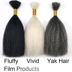 手作りフルハンドフェイシャルモデルサンタクロースYakヘアブレンドユニークな個性クリスマス装飾偽ひげ