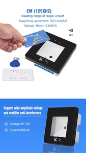 Mini Smart Access Control QR Code <strong>Reader</strong> EM/<strong>Mifare</strong> RFID Card Scanner <strong>with</strong> Wiegand RS485 RS232 <strong>TCP</strong>/<strong>IP</strong> USB Output