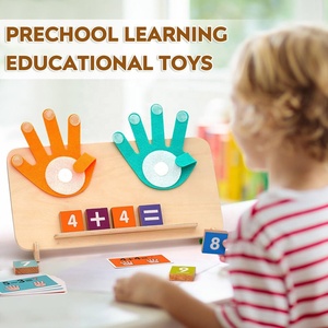 Early Learning Math Teaching Aids Montessori Finger <strong>Counting</strong> Game Wooden Number Blocks <strong>Counting</strong> Board Mathematics Education Toys - Product Image 2