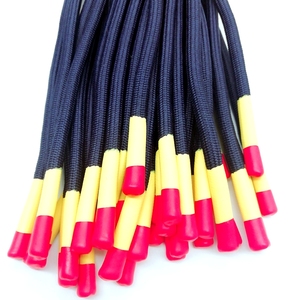 定制拉绳圆形拉绳连帽衫带双色硅胶浸水端 - Product Image 2