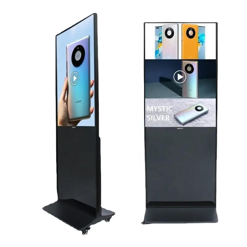 Schermo a Led interno personalizzato da pavimento Lcd Digital Signage Advertising Tablet Stand Touch chiosco SDK in legno chiosco CN;GUA