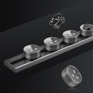 Venta directa de fábrica enchufe universal extensión de enchufe de tira de alimentación redonda con puertos USB enchufe montado en superficie móvil - Product Image 2