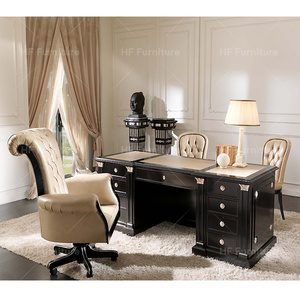 Mesa de escritório tradicional elegante com o projeto americano clássico durável da gaveta do armazenamento e para a mobília do negócio