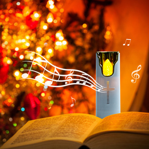 LED akülü mum ışıkları elektronik müzik anahtarı kontrolü yumuşak tek renk yanıp sönen etkileri yatıştırıcı AAA pil için - Product Image 6
