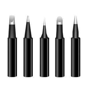 黒の電子メンテナンスツールはんだごて溶接接点5個のはんだチップ変換チップ付き - Product Image 2
