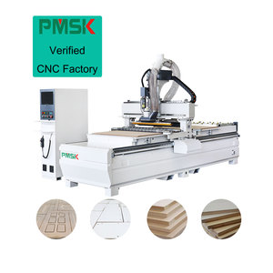Enrutador CNC de anidación 1325 automático para carpintería con función de etiquetado y sistema de descarga de carga para muebles de Panel de gabinetes - Product Image 1