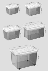 <strong>Stackable</strong> and <strong>Nestable</strong> Storage Boxes <strong>With</strong> <strong>Lids</strong> and Secure Latching Buckles, Plastic Clear Large Storage <strong>Container</strong>