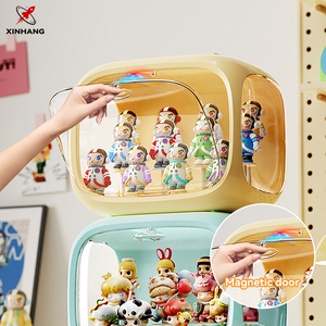 XinHang Display Cabinet Transparent Bubble Mart Hand-Run Doll Model Stackable <strong>Bins</strong> Block Blind Box Storage - Product Image 5