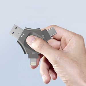 Unidad Flash USB 3 en 1 Aleación de zinc digital 64GB 128GB 256G 512GB Memoria flash Cifrado de seguridad de huellas dactilares Disco flash USB - Product Image 4