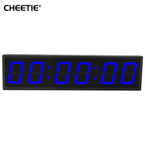 CHEETIE CP19 настенные белые светодиодные 6-значные 7-сегментные цифровые часы, светодиодный дисплей с миллисекунд - Product Image 5