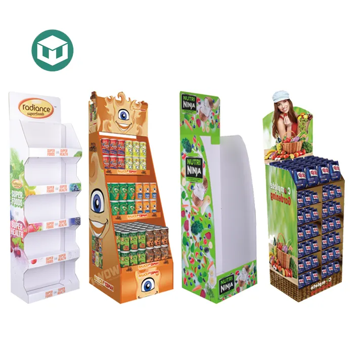 Free Sample Available Snack Food Paper Display Stand for Candy Carton Displays Shenzhencarton Exhibitor with Low Price