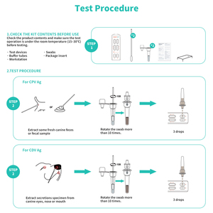 Thuisgebruik Cdv Cpv Ag 2 Combo Test Voor Hond Diarree Test Distemper Parvo Virus Met Uitwerpselen En Secreties - Product Image 2
