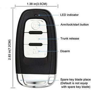 PKE Remote Control Car Alarm System Keyless Entry <strong>Push</strong> <strong>Button</strong> and Ignition <strong>Button</strong> /<strong>push</strong> One <strong>Button</strong> a <strong>Key</strong> to <strong>Start</strong> Engine <strong>Start</strong> - Product Image 2