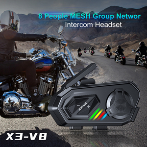 Sistema de Comunicación para Casco Inteligente, Intercomunicador Inalámbrico de Largo Alcance para Motocicleta, Chipset Dual para Compartir Audio, 8 Personas, 2 Unidades, 2 Unidades, 2 Unidades - Product Image 3