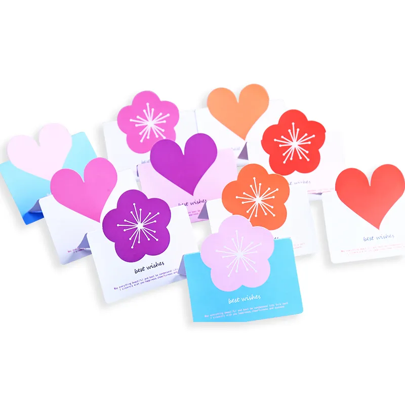 Biglietto di auguri di carta d'amore a forma di cuore regalo all'ingrosso biglietto regalo di compleanno di san valentino
