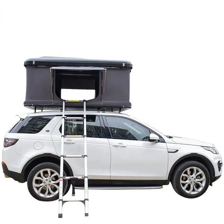 Barraca de alumínio para acampamento ao ar livre, caixa de barraca de teto de carro aberta, 4x4 dobrável, para veículo, hard shell, hard top