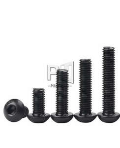 5- ISO7380 M2 M2.5 M3 M4 M5 M6 M8 Round Black 10.9グレードHex Socket Button Head Allen Bolt Screw - Product Image 2