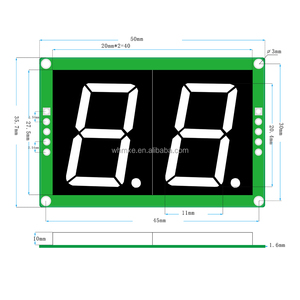 LED-595-082 Rote Farbe 0,8-Zoll 2-stelliges LED-Digital röhren segment Statisches Laufwerk 74 HC595 Anzeige modul - Product Image 2