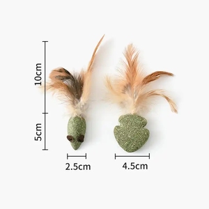 Hierba gatera 100% Natural para gato, juguetes con plumas, menta, novedad, venta al por mayor - Product Image 2