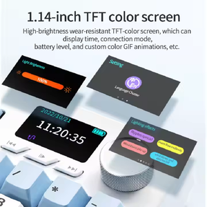 AJAZZ AK35I V3 MAX Tri-Mode con pantalla TFT a color con cable Usb RGB 2,4G Wireless Gaming DIY Teclado mecánico - Product Image 4