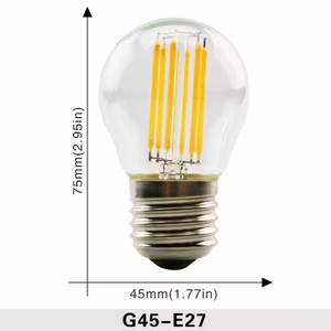 G45 <strong>LED</strong> Light Bulbs E27/B22 <strong>LED</strong> Filament Bulb 120V 2700K Red <strong>Green</strong> Filament Bulb for String Light Christmas Decoration - Product Image 6