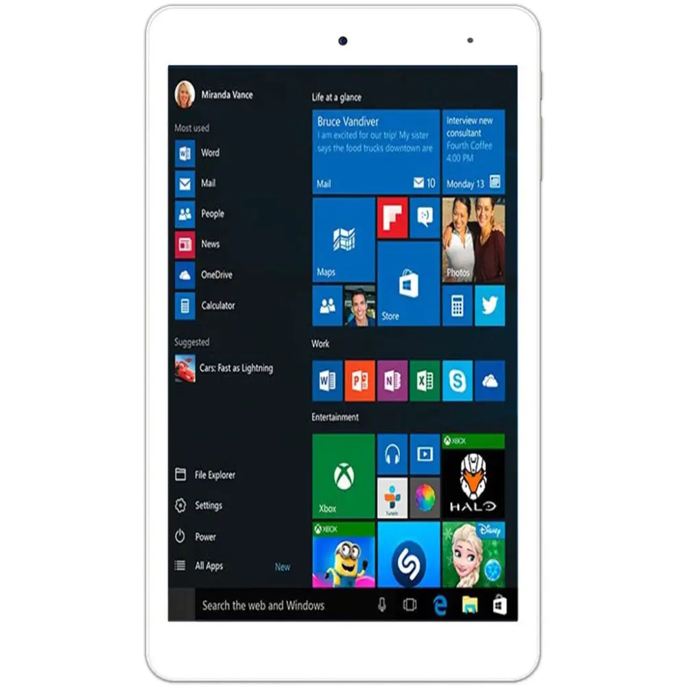 Yeni tasarım 8 inç 10.1 inç 2 in 1 windows 10 "Tablet çift kameralar 1280 * 800Ips Wifi dört çekirdekli 64Gb 3G 4G Tablet Pc eğitim