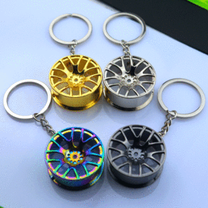 批发定制金属汽车钥匙扣汽车轮毂形状轻钥匙扣合金制成 - Product Image 2