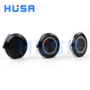 HUSA 30MM düğme anahtarları 12v 24v 220v LED ışık IP67 anlık düğme Ultra kısa ince Panel montaj basmalı düğme anahtarı tel ile - Product Image 6