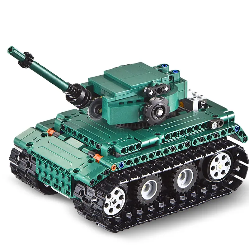 Cada C51018 militar Rc Car Series Tiger Tank Building Block Ww2 Control remoto alemán batalla principal modelo ladrillo Kit de juguete para niños