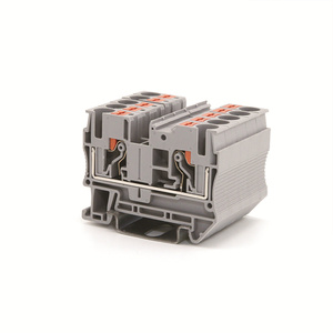 Conector de extremo eléctrico de corriente grande UL94, de empuje rápido en bloques de terminales de carril Din, 1000V, 41A, RPV6, tipo de resorte de gran tamaño - Product Image 1