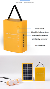 ESG мини портативный комплект солнечного освещения 9V3W светодиодные фонари для кемпинга для дома и отдыха на природе MPPT контроллер литий-ионный аккумулятор - Product Image 5