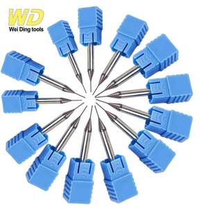 2 flüt düz uzun boyunlu frezeler 1mm 1.5mm 2mm HRC60 katı karbür CNC derin oluk kesici freze kesiciler yönlendirici Bit bıçak - Product Image 6